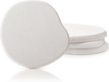 Inspire Picks Diatomite Coasters Set Fast Drying Absorbent Non Slip Round Coasters 4 To 8 PCS 4Inch 4pcs White