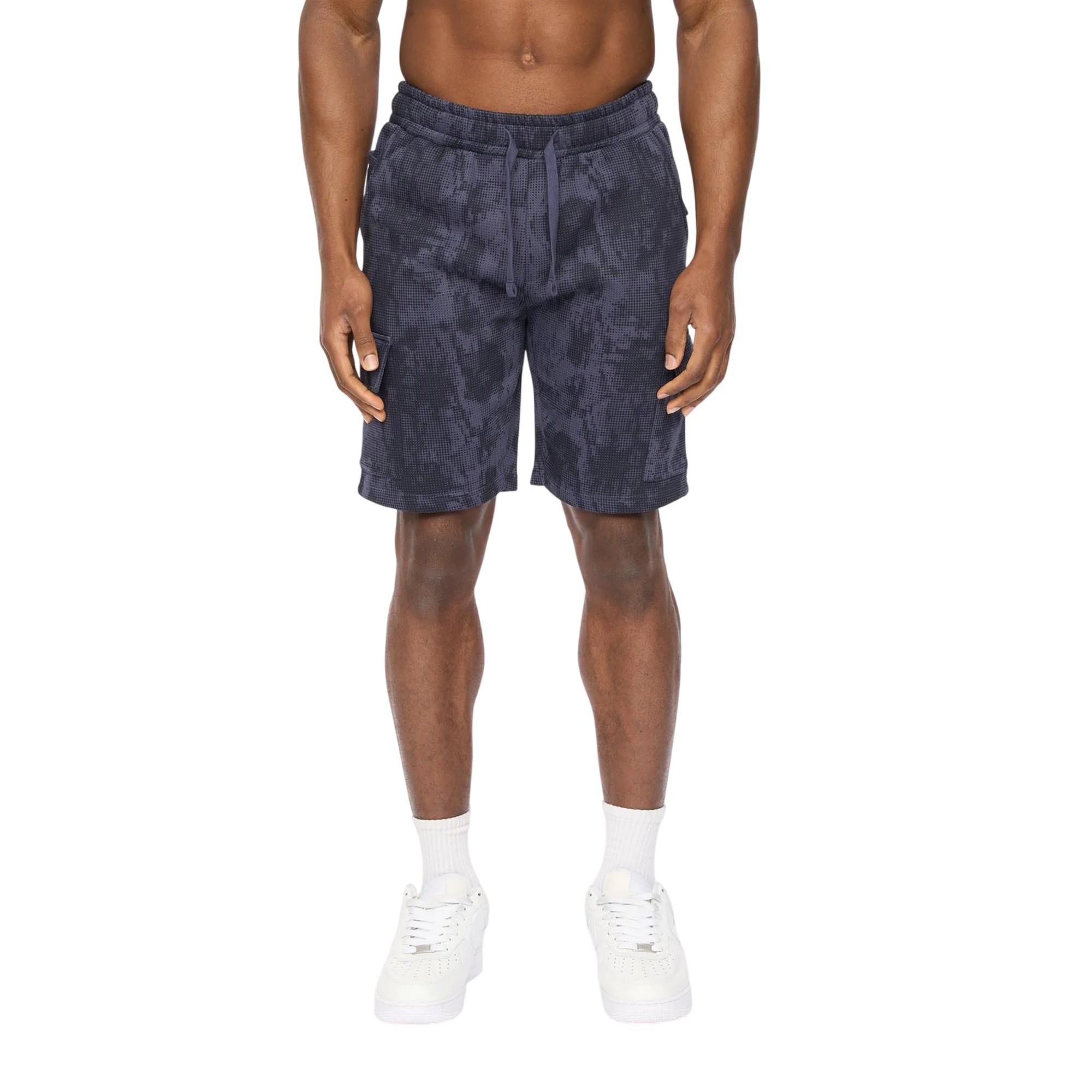 Crosshatch - "Bardon" Cargo-Shorts für Herren (Marine Tarnmuster)
