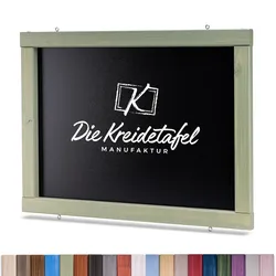 Die Kreidetafel Manufaktur Kreidetafel mit Holzrahmen / Weidengrün 100x50cm