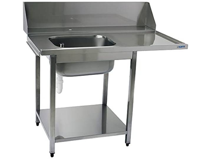 SARO Zulauftisch für Spülmaschine links, 1 Becken, 1200mm