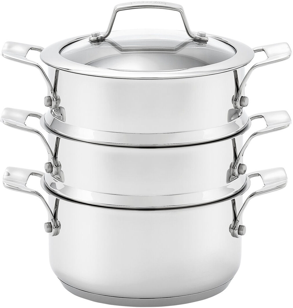 Stellar, 18/10 Stainless Steel 3 Tier Steamer Set Stainless Steel 24cm H x 16cm W x 16cm D