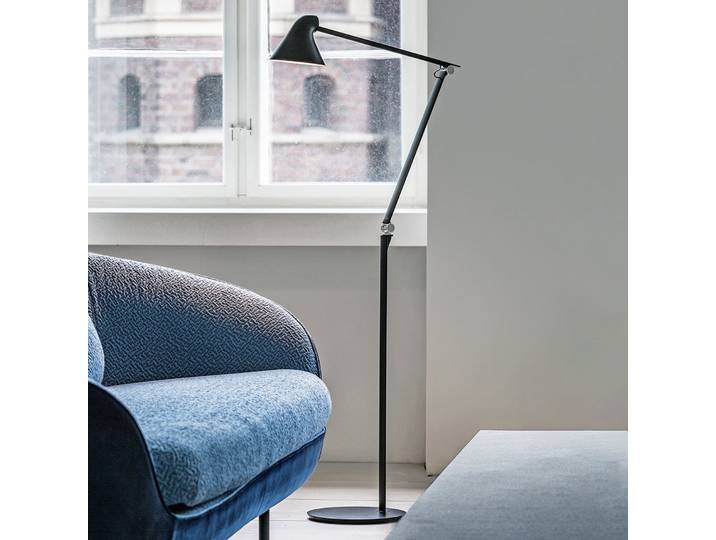 NJP Lampadaire Noir - Louis Poulsen - Salon / séjour - Design - Métal - Avec abat-jour
