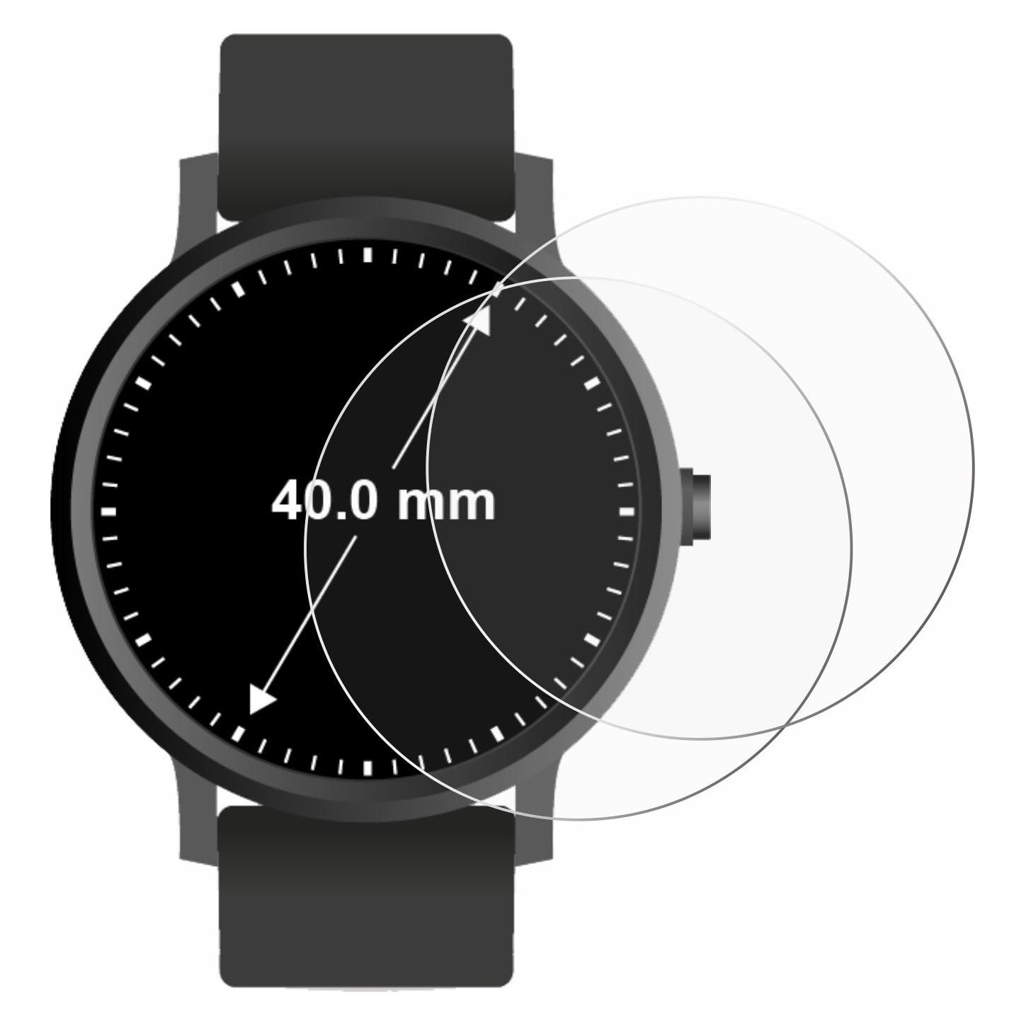 ScreenLeaf Schutzfolie für Kreisrunde Displays (ø: 40 mm) Displayschutz Display Schutz Folie Klar Transparent (6134791)