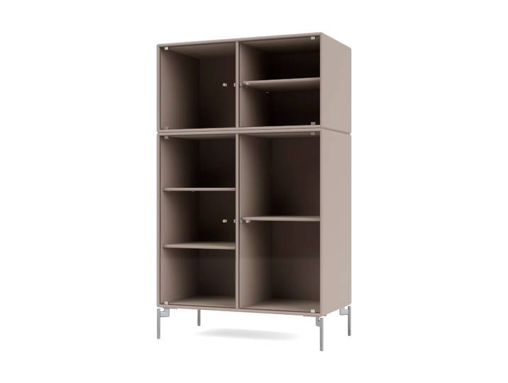 Montana Ripple III Vitrinenschrank 69,6x117,6x38 cm Mushroom-Beine chrome
