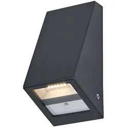 OSRAM ENDURA Style USB Wall Step Slim Sensor IP44 Dark Grey Akku LED Außenwandleuchte mit Bewegungsmelder