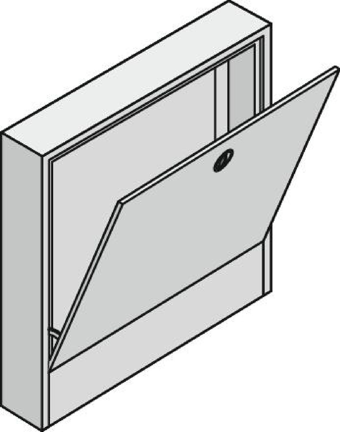 Armoire de distribution en saillie Uponor Vario 1045478 AP1, 600 mm, revêtement en poudre, tôle d'acier galvanisée