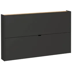 Hängeschuhschrank Ameca Graphitfarben/Eichefarben