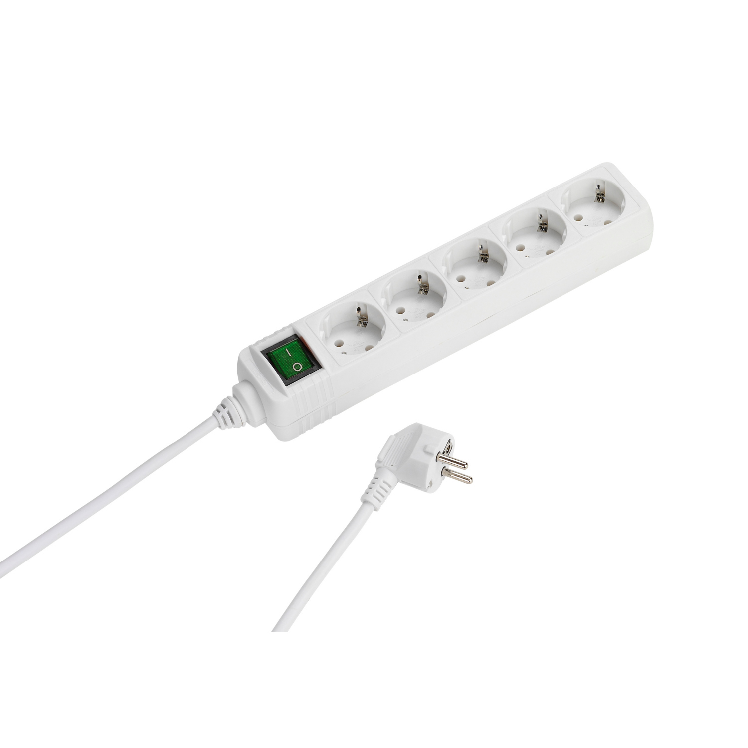 Vivanco 5er Steckdosenleiste weiß 1,4m 5 x Schuko mit Schalter, Kindersicherung