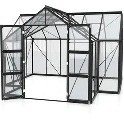 Vitavia Gewächshaus Campus inkl. 4 Dachfenstern - 13,0 m2 schwarz