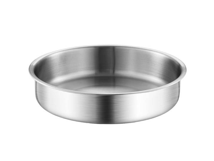 Maxcook 16 cm / 6,3 inch diep eetbord van 304 roestvrij staal, niet-giftig en valbestendig metalen servies