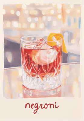 Inspire Picks Aperol Spritz & Pizza Cocktail Kitchen Wall Art Italian Food Canvas Poster 24 50x70cm Unframed
