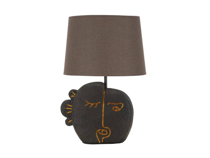Lampe de table en résine noire ø 27,5x39,5 cm