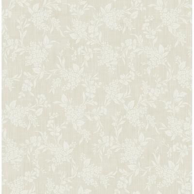 Seabrook Designs Iynes Tonal Floral Unpasted Wallpaper