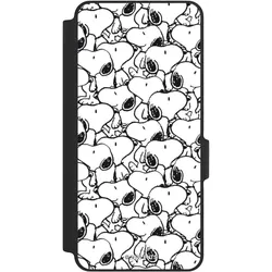 Nivocase Klapphülle für Xiaomi Redmi Note 14 5G Handyhülle aus Kunst Leder NIVOflip schwarz Muster Peanuts (Xiaomi Redmi Note 14 5G), Smartphone Hülle, Schwarz