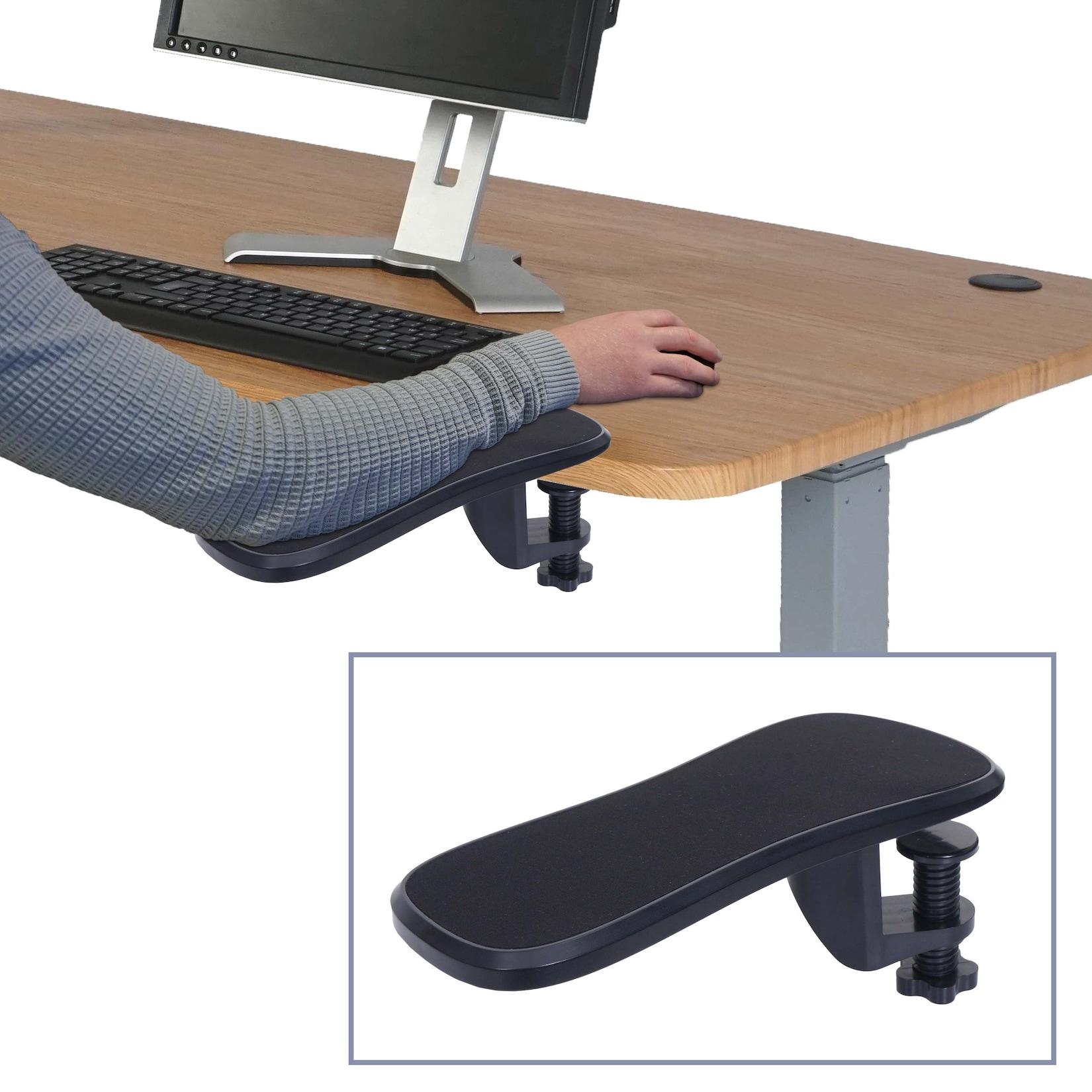 Armauflage MCW-N75, für Schreibtisch Arm-/Handgelenkstütze Handgelenkauflage Ablage ergonomisch verstellbar