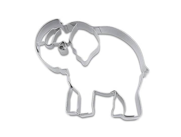 Staedter olifant embossing cutter, zilver, 8 cm