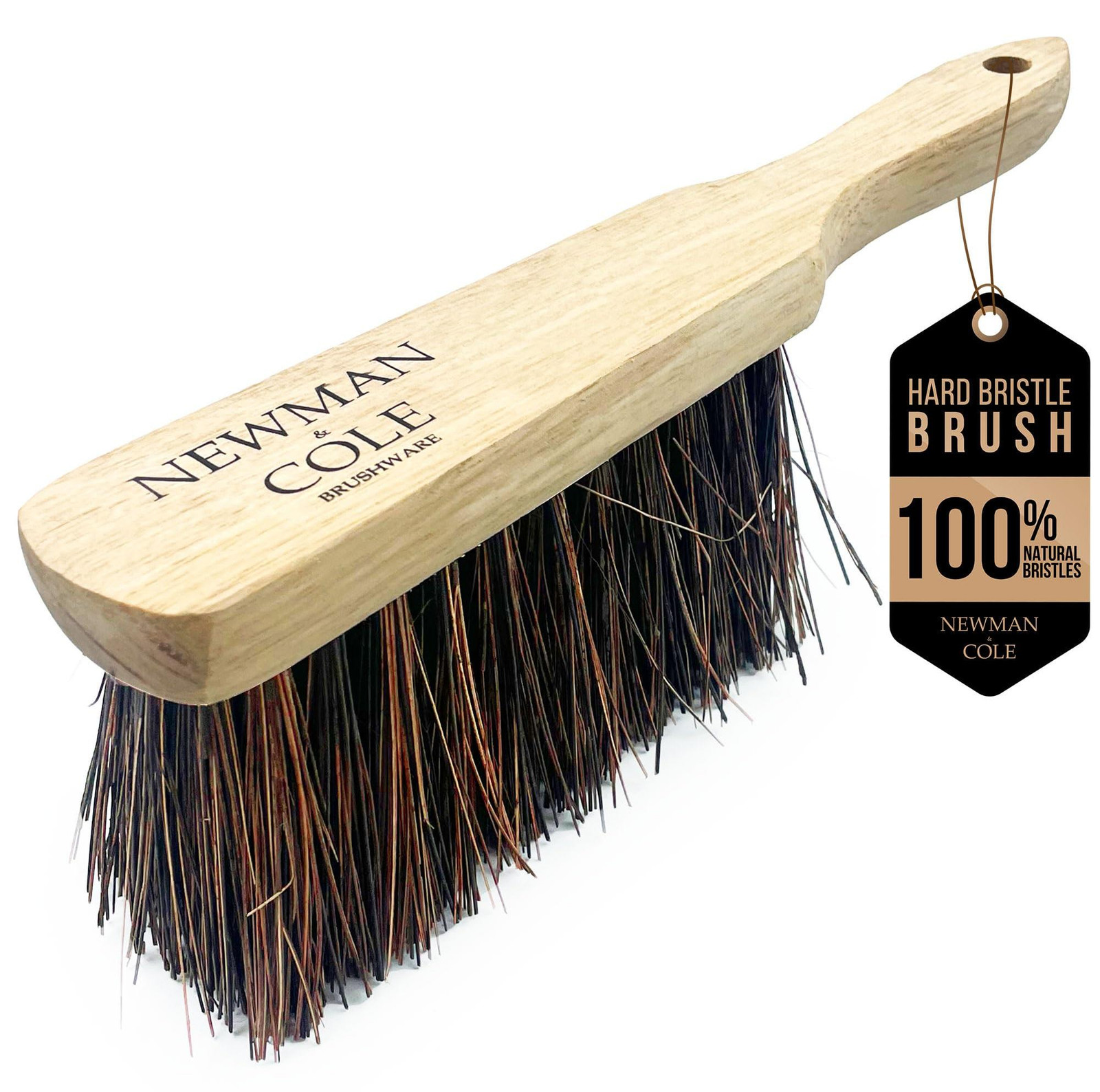 Dripio Handborstel van natuurlijk hout met natuurlijke borstelharen, 28,5 cm