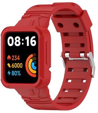 Everyday Crate Silicone Replacement Watch Band For Xiaomi Poco Watch Soft Comfortable Adjustable Strap red