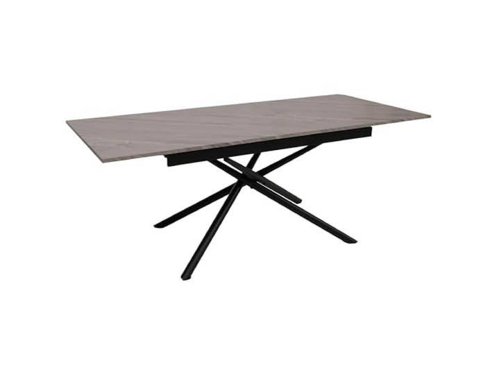 Mendler Esszimmertisch HWC-O57 MDF - Marmor-Optik grau
