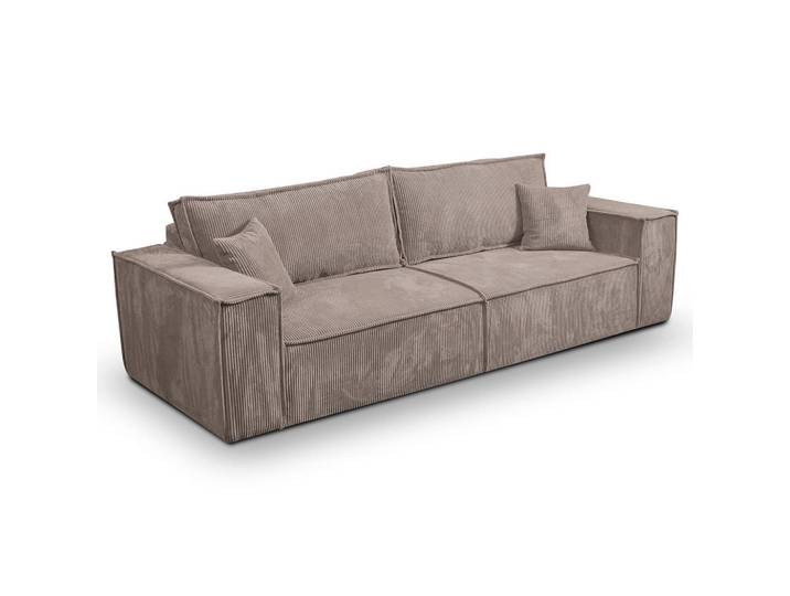 Petits-meubles Sofa Isaac 4 Sitzplätze Taupe, 255x85x105 cm, Wohnzimmer, Sofas & Couches, Sofas