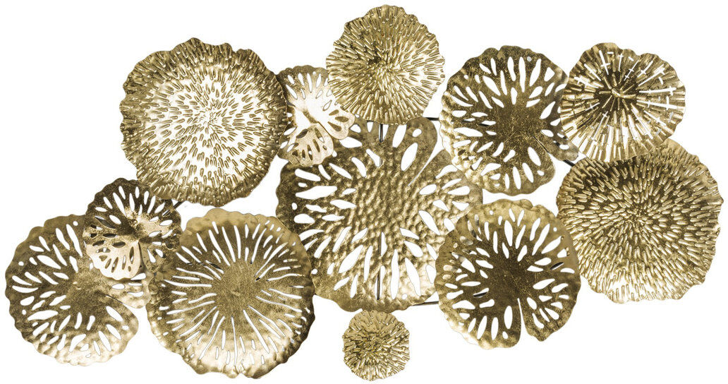 Fairmont Park Glam Wall Decor on Metal Golden 65cm H X 120cm W