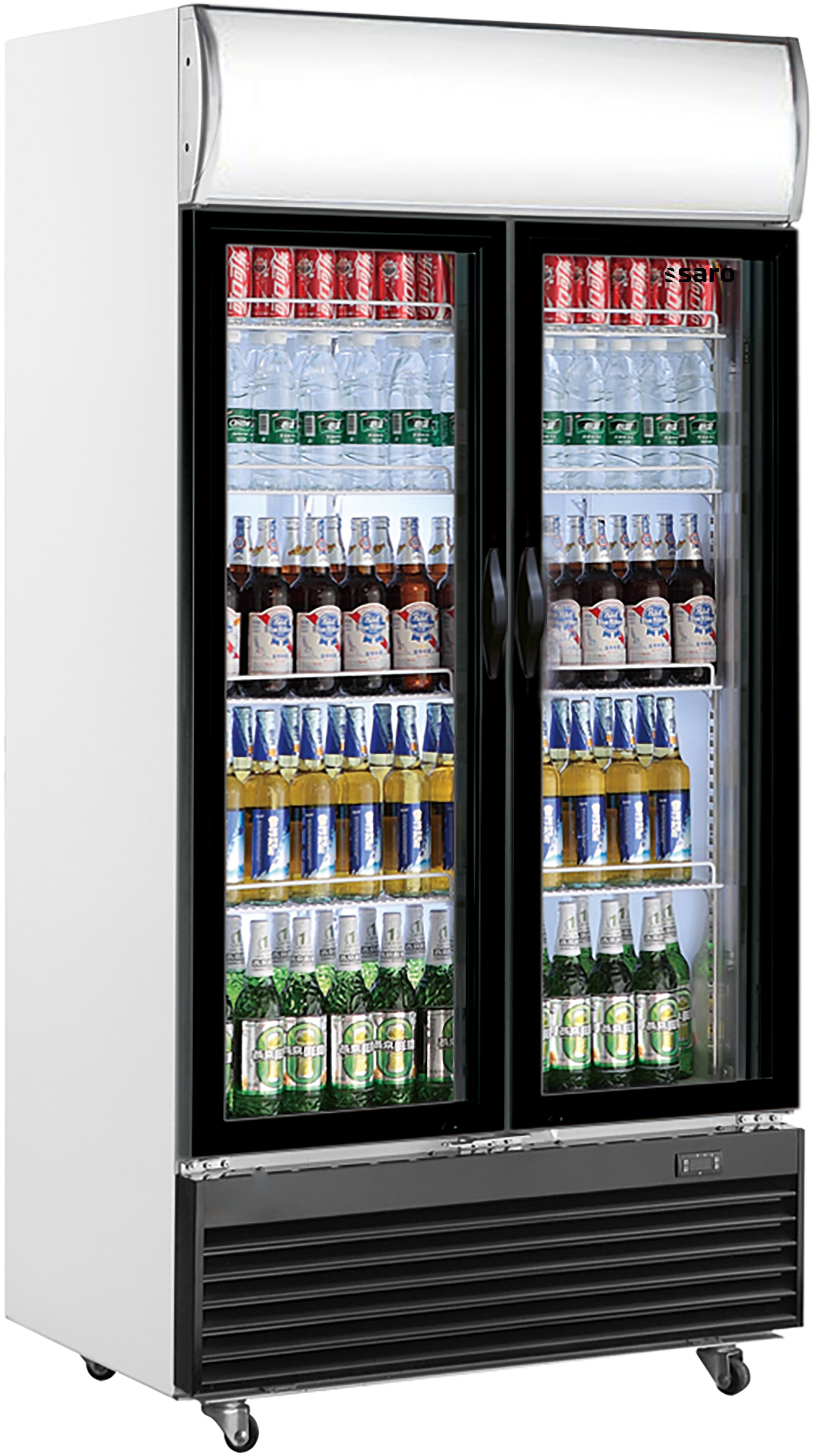 Saro GTK 800, Merchandiser Kühlschrank, Freistehend, Mehrfarbig, Kunststoff, Stahl, Nebeneinander, 800 l