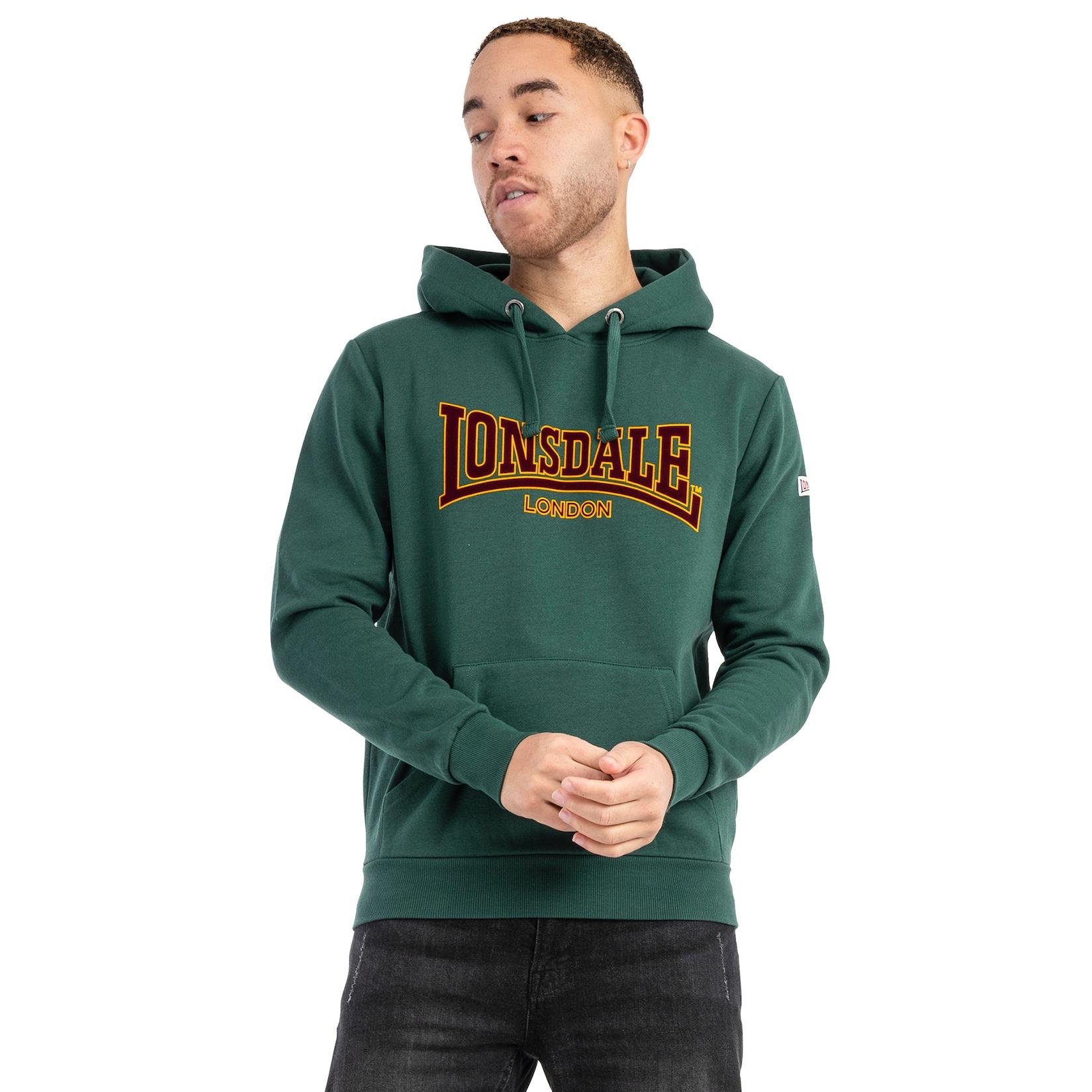 Lonsdale Herren Kapuzensweatshirt schmale Passform HOODED CLASSIC LL002