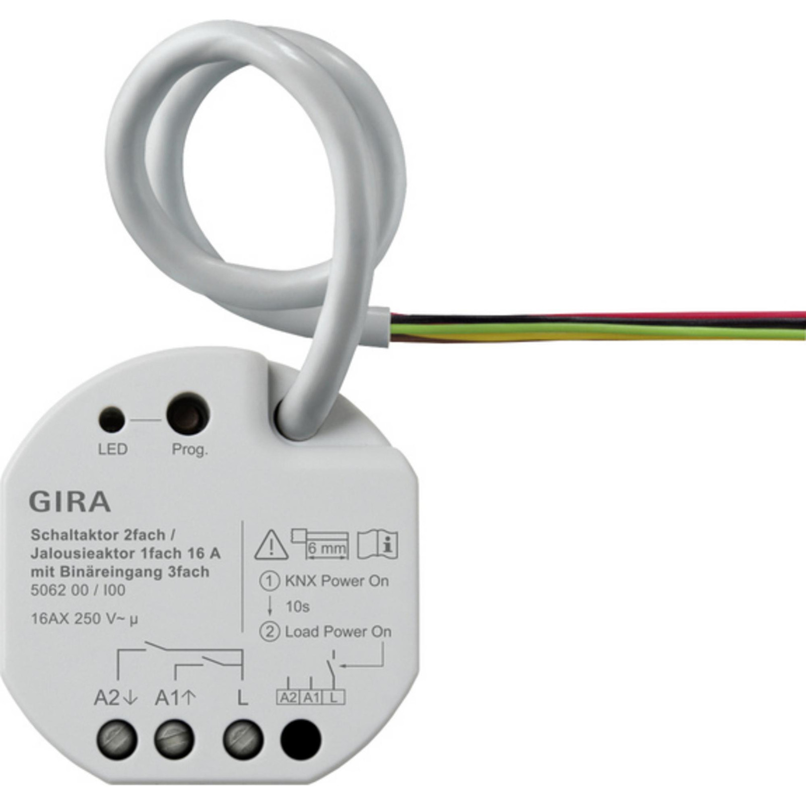 Gira 506200 Schakel- en jaloezie-actor, 2/1 voudig, 16A, inbouw, OneKNX