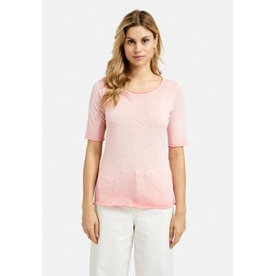 Kurzarmpullover SMITH & SOUL, Damen, Gr. XL, rot (coral), Feinstrick, Material: 50% Baumwolle, 50% Polyester, unifarben, slim fit normal, Rundhals, eingesetzt gerader Abschluss, Pullover, aus Feinstrick