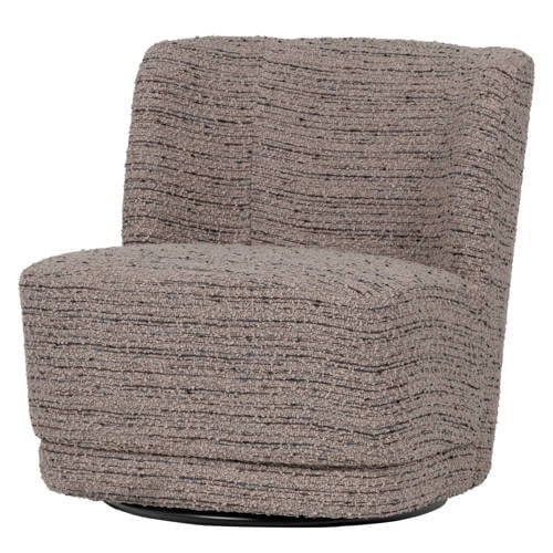 WOOOD Atty Draaifauteuil - Zand - B: 75 cm, D: 74 cm, H: 65 cm