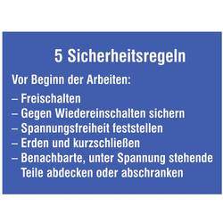 SafetyMarking 43.1311 Hinweisschild Sicherheitsregeln Kunststoff (B x H) 200 mm x 120 mm 1 St.