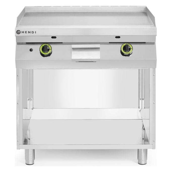 Hendi Plaque de cuisson à gaz, lisse, un meuble fermé 3 côtés,, Kitchen Line, 10kW, 800x700x(H)900mm (10 kW) (41885467)