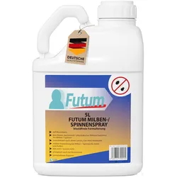 FUTUM 5L Milbenspray / Spinnenspray bekämpft Insekten, Eier, Larven, Insektenspray ohne Biozide auf Wasserbasis,  Sofortwirkung ohne Flecken
