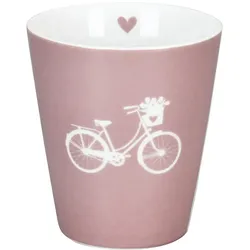 Krasilnikoff Happy Mug Bike, Becher, 330 ml, rosa