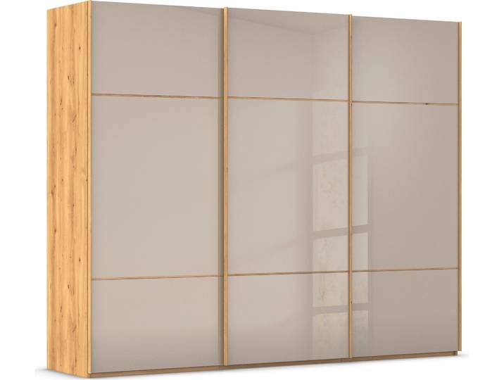 rauch Kleiderschrank Schrank Garderobe Schlafzimmerschrank SCALE-TRIO edle dreigeteilte Front mit 2 Zierleisten Glasfront MADE IN GERMANY