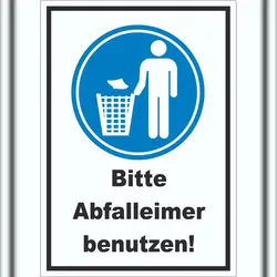 HB-Druck Bitte Abfalleimer benutzen Aufkleber A6 (105x148mm)