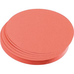 Franken Moderationskarten UMZ 20 07, 500 Stück, rund, rot, Ø 19,5cm