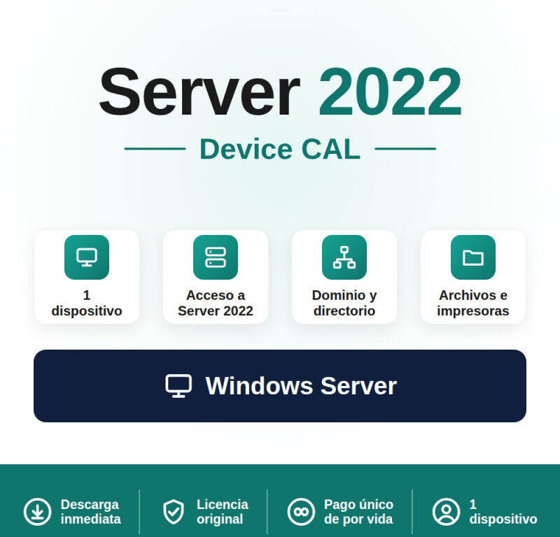 Microsoft Windows Server 2022 Device CAL - 1 dispositivo