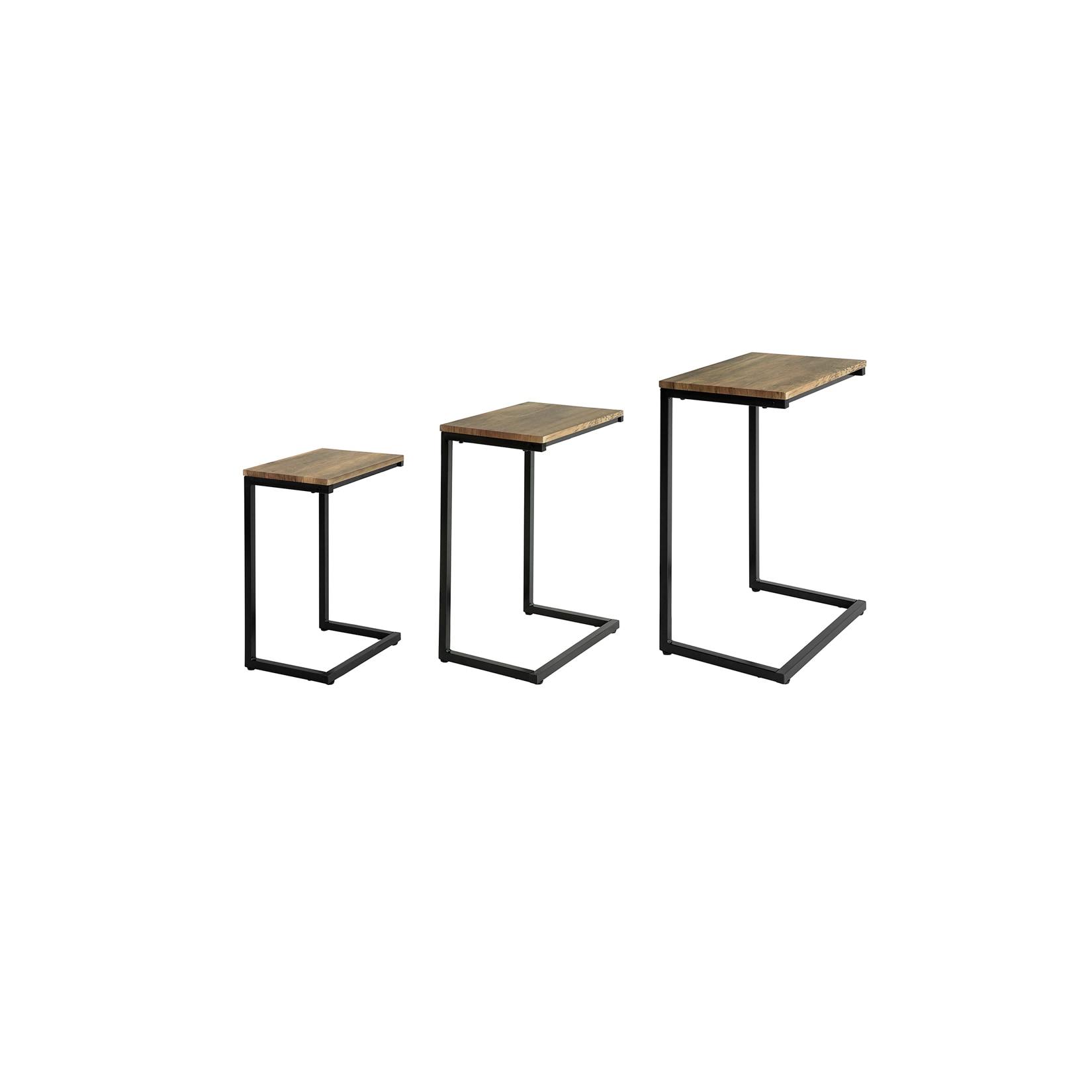 SoBuy Couchtisch 3-teilig Holzfarbe 46x30x60cm Modern