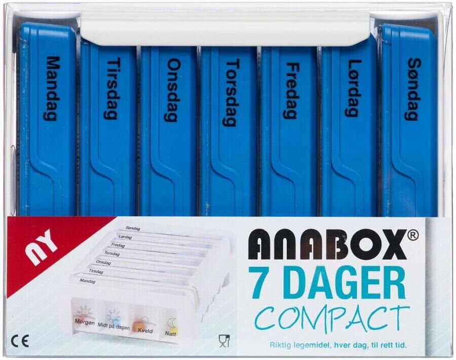 Anabox Compact 7 dage blå Medicinsk udstyr 1 stk