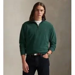 Polo Ralph Lauren für Herren. 710812963074 Ultraweicher Strickpulli mit grünem Reißverschluss (L), Lässig, Baumwolle