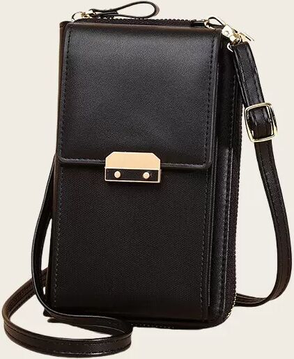 INF Sac de téléphone portable bandoulière élégant pour femme Le noir
