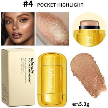 Inspire Select GlowFusion 3 in 1 Cream Blush Stick Hydrating Lip & Cheek Tint With Radiant Finish brown Highlight