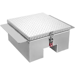 VEVOR Werkzeugkasten für die Ladefläche, Aluminium-Staukasten mit Diamantplatte, Aufbewahrungs-Organizer, trägt bis zu 100 kg, ideal für Pickup, Ladefläche, Wohnmobil, Anhänger, 770x610x310 mm
