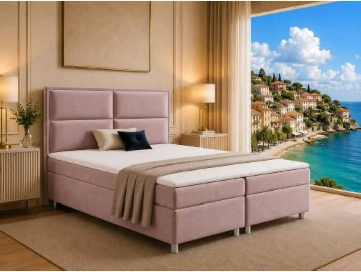 Best For Home Trinity K-11 Boxspringbett 200x200 cm mit Stauraum & Topper