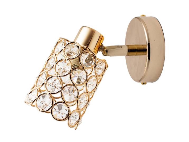 Strahler York, Transparent, Roségold, Metall, Glas, 16x8 cm, RoHS, Europäischer Sicherheitsstandard, einfach zu transportieren, Lampen & Leuchten, Innenbeleuchtung, Spots & Strahler, Deckenspots