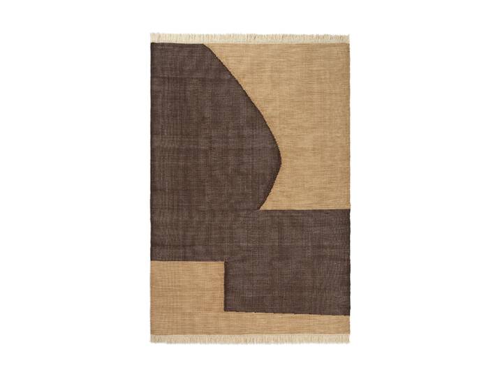 Ferm Living Forene Teppich Tan-Chocolate, 140x200 cm