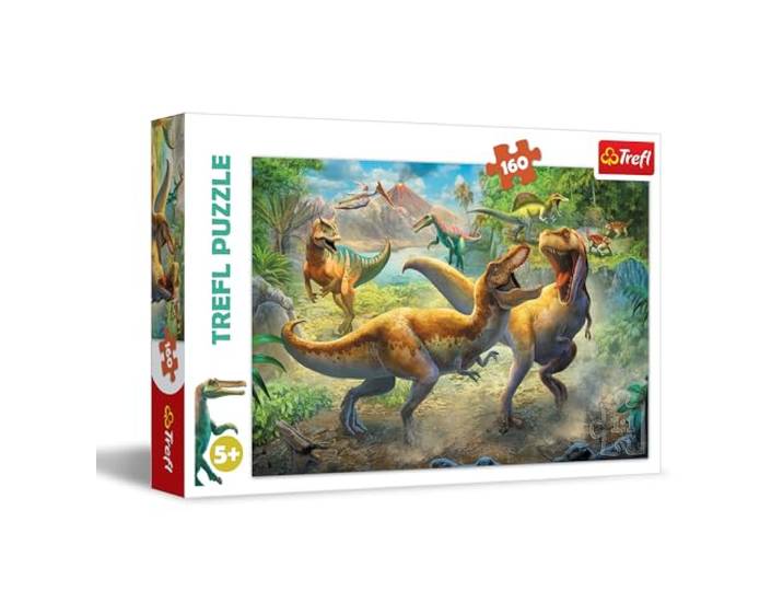 Trefl - Puzzels 160 Stukjes, Vechtende tyrannosaurussen, Dinozaury, 5+