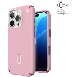 Hülle Speck Presidio2 Pro ClickLock & MagSafe - iPhone 16 Pro (středeční rosa / malinová violett / weiß)