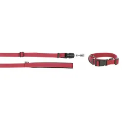 KERBL GoLeyGo Set, Halsband + Trageband mit Adapter 25mm x 40-65cm, 2cm x 1,4-2m, rot, M, max60kg